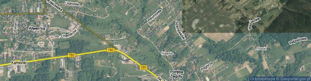 Zdjęcie satelitarne Na Wzgórzu ul.